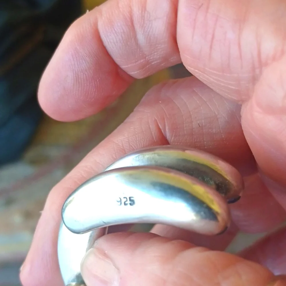 Vintage Hinged Link Bracelet Chunky 63gm of Sterling Silver 925 - Picture 4 of 12